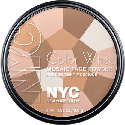 Nyc New York Color Wheel Mosaic Face Powder, Translucent Highlighter Glow, 0.32 Ounce Compact