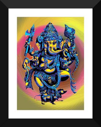 Mangalamurti Mahaganpati - "Ganesha Paintings" - Premium Quality Framed Poster For Home And Office Décor Paper Print