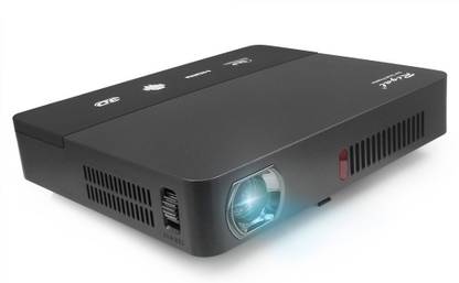 Rigal RD-601 350 ANSI Android & WIFI DLP with Bluetooth, HDMI,VGA,AV, USB,TF & 3.5mm Audio (1600 lm / 1 Speaker / Wireless / Remote Controller) Portable Projector