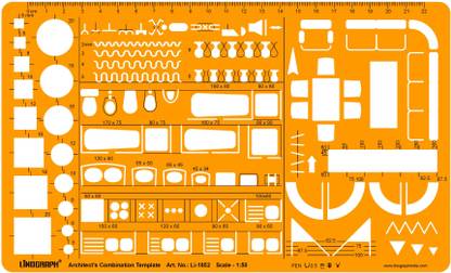 LINOGRAPH Li-1852 Architect Combination Template Stencil