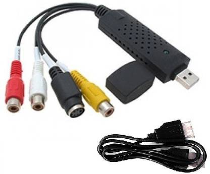 AVB  TV-out Cable LatestTechnology USB 2.0 Easycap Easier Cap 4 Channel DC60-008 Tv Dvd Vhs Video Adapter Capture Card Audio Av Capture Support Windows Xp/7/Vista 32 Win 10- Video And Audio Capturing Device directly from TV