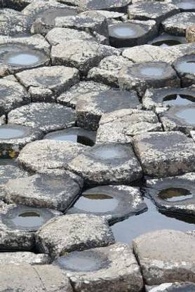 Hexagonal Basalt Slabs at Giant's Causeway Ireland Journal