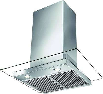 FABER Glassy 800 m3/hr 60 cm with life time warranty Wall Mounted Stainless Steel 800 CMH Chimney
