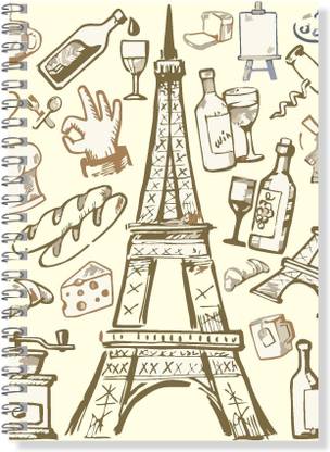 AccuPrints 'Eiffel Tower - Paris'' A5 Diary Ruled 140 Pages