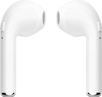 Mindmaker Best Buy wireless Stereo HBQ I7 Airpods/earbuds For Iphone APPLE AIRPODS & SAMSUNG COMPATIBLE Wired Headset with Mic (White, In the Ear) Smart Headphones