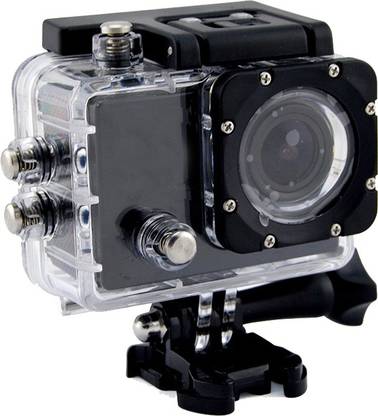 ALONZO SPORT ACTION CAMERA with 12 Mega Pixel ||1080P FULL H D resolution ||1.5 inch high resolution L C D screen ||Detachable & Rechargeable li-battery for Android, I O S, Smartphone - Black Sports and Action Camera