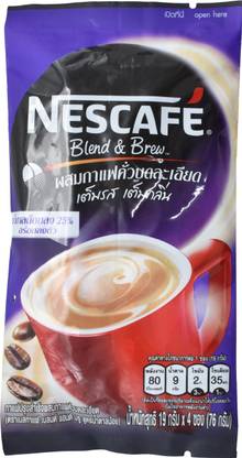 Nescafe Blend & Brew Less Sugar 3in1 Coffee Mix Powder - 76g (4x19g) Instant Coffee