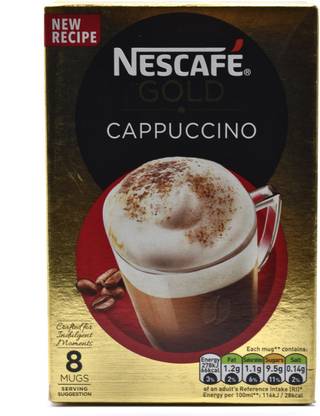Nescafe Gold Cappuccino, 8 Mugs - 136g (8x17g) Instant Coffee