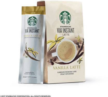 Starbucks VIA Instant Latte, Vanilla, 5 packets - 152g (5.36oz) Instant Coffee