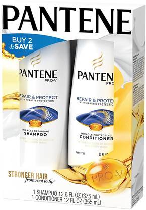 PANTENE Repair And Protect W/ Keratin Shampoo (12.6 Oz) + Conditioner