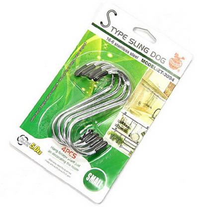 upalabdh Stainless Steel Sling Dog Hook " S " Hooks Cloths Hanging Hook Kitchen Use Hook Hook Rail 4