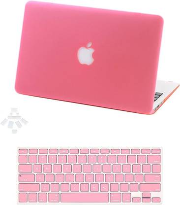 Midkart Smooth Matte Hot Pink for MacBook Air 13" 13.3 Inches Model A1369 / A1466 Hard Shell Rubberized Finish Case Cover With Logo Cut, Silicon Keyboard & Dust Plugs Combo Set