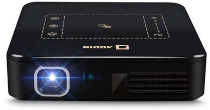 AODIN Android 7.1 2200 Lumens 4K Smart Mini DLP LED Home Cinema Projector D13 Smart TouchPad Dual Wifi Bluetooth HDMI Miracast 2GB RAM 16 GB ROM 8000mAH Battery (2200 lm / 2 Speaker / Wireless / Remote Controller) Portable Projector