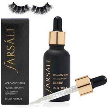 Professional kit Of Eyelashes with Farsali Volcanic Elixir Polynesian Beauty Oil Face 30 ml