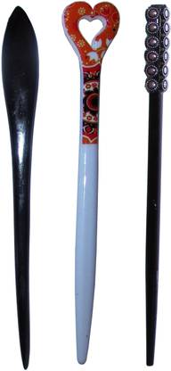 handkerchief Combo of Multi Color Juda Sticks Bun Stick