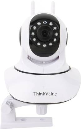 Think Value Security Camera, Wi-Fi Wireless, HD IP Security Camera CCTV, Fully Night Vision, Smart Monitoring System, Mini Portable P2P WIFI IP Indoor/Outdoor Video Recorder HD, Hidden Spy Cameras (White 1 Channel Home Security Camera Security Camera