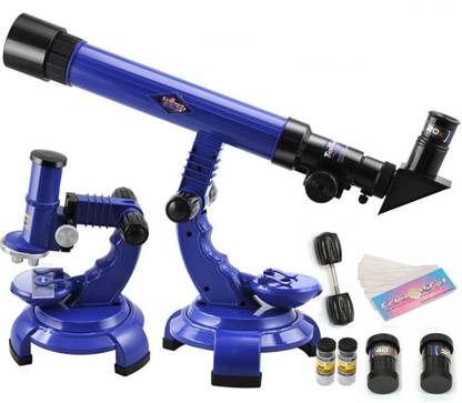 Shrih 2 in 1 Telescope & Microscope Set Science Nature Educational Astronomy Learning Kids Toy