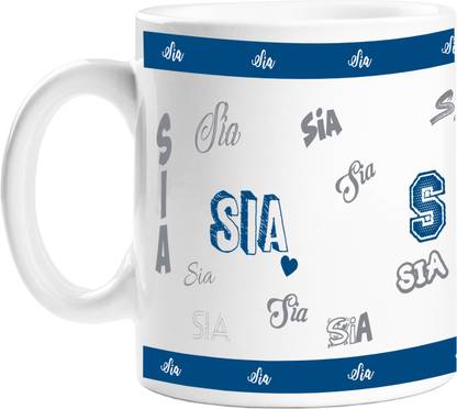PrintAttic Me, Myself & I - Sia (Name Edition) Ceramic Coffee Mug
