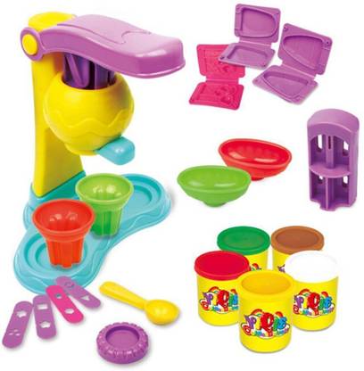 IndusBay Do it Yourself Softy Ice Cream Maker Swirl DIY ice-cream Clay Play Set for kids