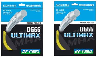 YONEX BG 66 Ultimax Green 0.65 Badminton String - 10 m