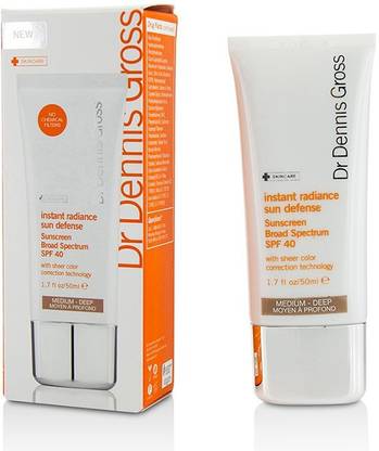 Dr Dennis Gross Instant Radiance Sun Defense Sunscreen Broad Spectrum SPF 40- Medium - Deep