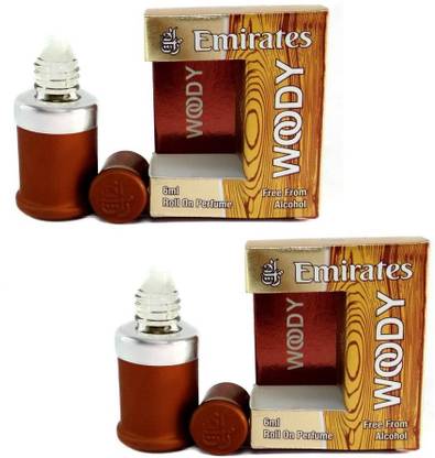 Emirates Woody Floral Attar LONG LASTING PACK OF 2 PC Floral Attar