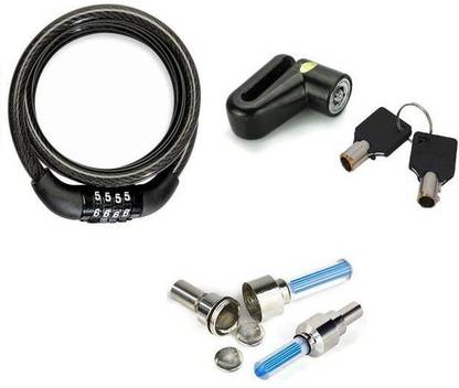 IMAD TRADING ONE DISC LOCK, NUMBER LOCK AND TYRE LED MOTION LIGHT Combo