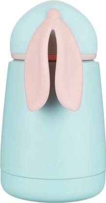 Hello Dream 300ml Cute Rabbit Vacuum Flask Thermos Water Bottle Cool & Hot Cyan Colour 300 ml Flask