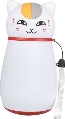 Hello Dream 250ml Cute Cat Design Vacuum Flask Thermos Water Bottle Cool & Hot White Colour 250 ml Flask