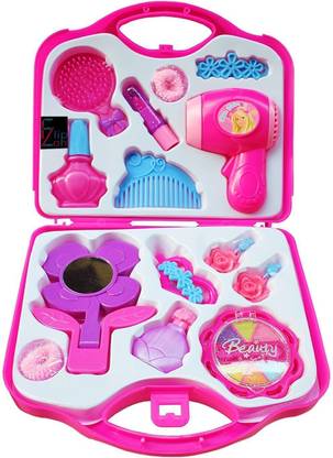 TEMSON Makeup Toy with Mirror Hairdryer and Styling Accessories For Girls