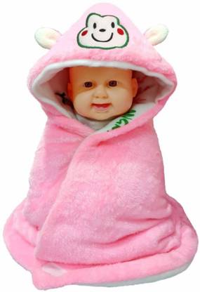 BRANDONN Animal Single Hooded Baby Blanket for  Mild Winter