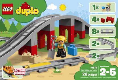 LEGO Train Bridge and Tracks (26 Pcs)