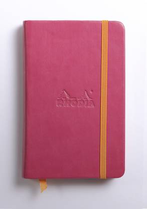 RHODIA 118632C rama Raspberry Clothbound Blank Notebook - A6 - 140 mm x 90 mm A6 Notebook Blank 192 Pages