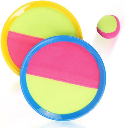 Liberty Imports Velcro Toss And Catch Sports Game Set For Kids With Grip Mitts & Bean Bag Ball