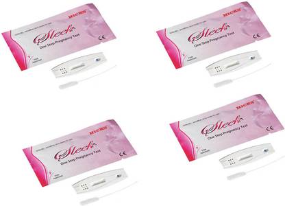 Hicks Sleek One Step Pregnancy Test HCG Rapid test card for in vitro diagnostic use 4 Tests Pregnancy Test Kit