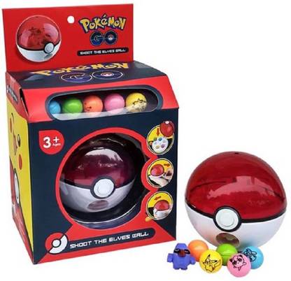 Vortex Toys  Pokemon Go Pocket Monster Figure Poke ball Shoot Ball Kids Children Baby Toy  (Multicolor)