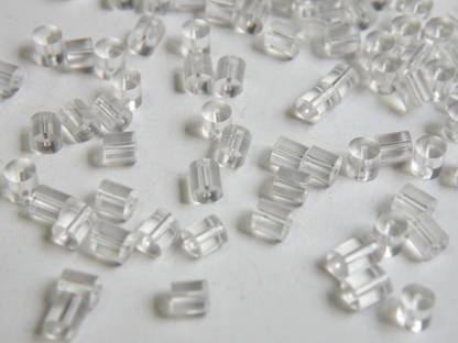 SPARKLE 1000 Earnut Safety Sleeves Plain clear rubber for french hook or Fish hook earring backs 3x3mm