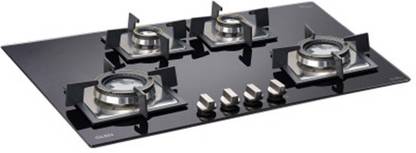 Glen 4 burner Hob 1074 SQ DB Forged Brass Burner Built In Hob Glass Automatic Hob