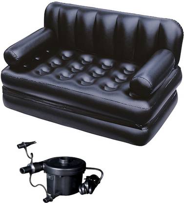 HSR 5 in 1 Sofa Cum Bed with Pump PVC (Polyvinyl Chloride) 3 Seater Inflatable Sofa