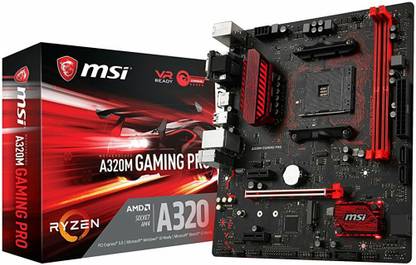 MSI A320M GAMING PRO AM4Socket Micro-ATX AMD A75 Chipset DDR4 Motherboard for Desktop