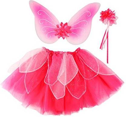 Generic Creative Education Great Pretenders Fancy Flutter Skit With Wings & Wand, Pink, Size 4-7