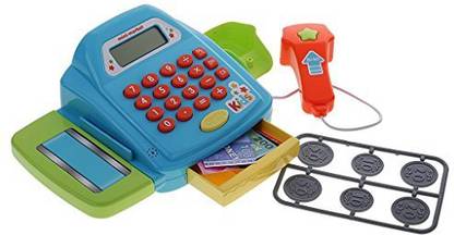 Jili Online Electronic Cash Register Realistic Action Shop Role Play Pretend Toy Family Interactive Outdoor Indoor Games Blue