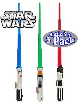 STAR WARS Anakin Skywalker, Luke Skywalker & Darth Vader Bladebuilder Extendable Lightsabers Good Vs Evil Battle Pack Bundle - 3 Pack