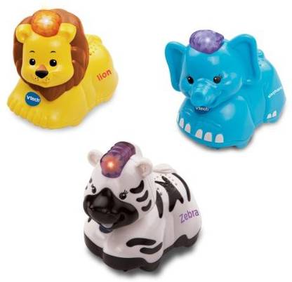 VTECH Baby Toot-Toot Animals 3 Pack - Elephant, Lion & Zebra (Dispatched From Uk)