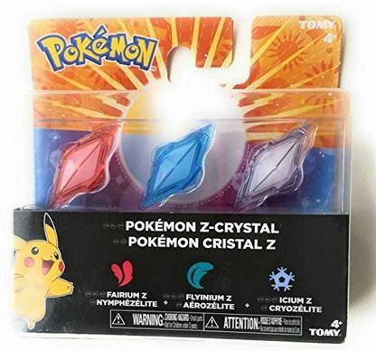 Generic Pokemon Z-Ring Crystals 3 Pack Fairium Z Flyinium Z Icium Z