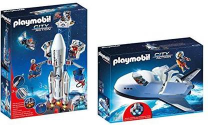Playmobil Space Shuttle Bundled With Space Rocket With Launch Site