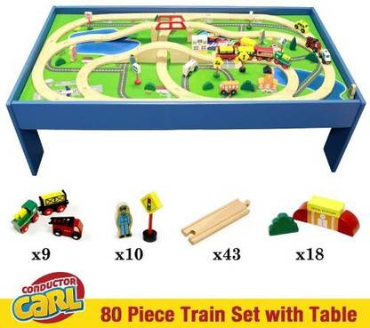 Conductor Carl Train Table & Play Board Set (80 Piece)