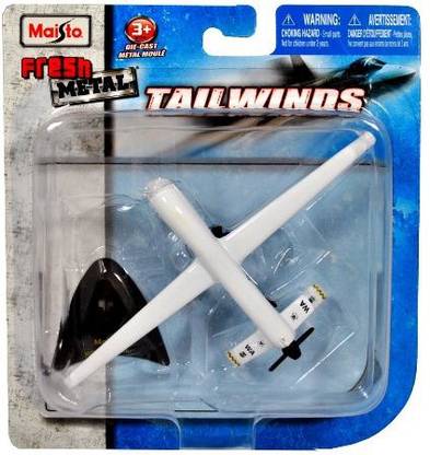 Tailwinds Maisto Fresh Metal 1:97 Scale Die Cast United States Military Aircraft - Us Air Force Medium Altitude, Long Endurance, Unmanned Aerial Vehicle (Uav) Rq-1 Predator With Display Stand (Dimension: 6" X 3-1/2" X 1")