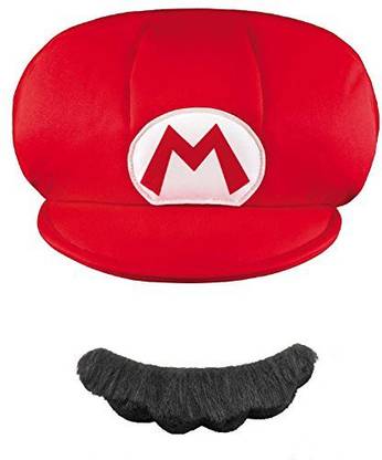 Disguise Nintendo Super Mario Brothers Mario Child Hat And Mustache, One Size Child