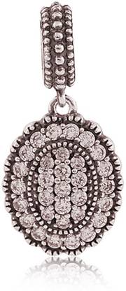 Linkingcharms Diamond Donut Dangler Silver Beaded Dangling Charm